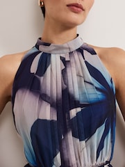 Phase Eight Black Bethany Floral Print Midi Dress - Image 4 of 7