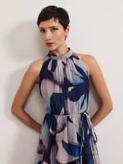 Phase Eight Black Bethany Floral Print Midi Dress - Image 5 of 7