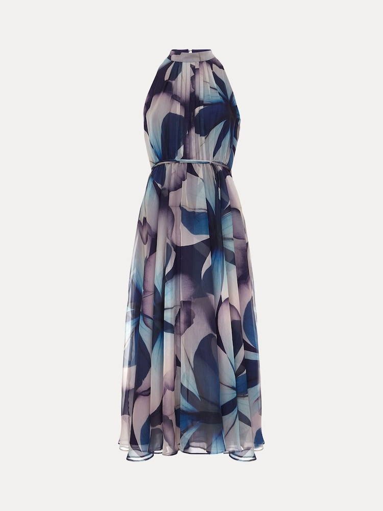 Phase Eight Black Bethany Floral Print Midi Dress - Image 7 of 7
