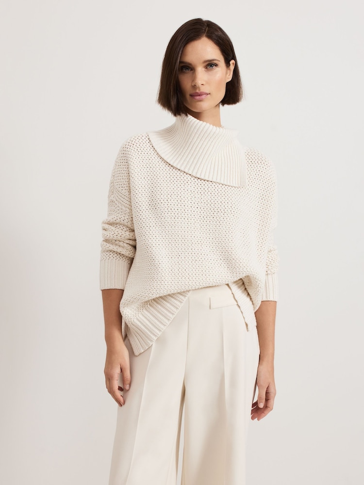Phase Eight White Jean Textured Cotton Jumper - Image 1 of 7