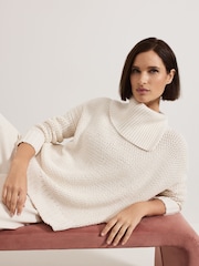 Phase Eight White Jean Textured Cotton Jumper - Image 5 of 7