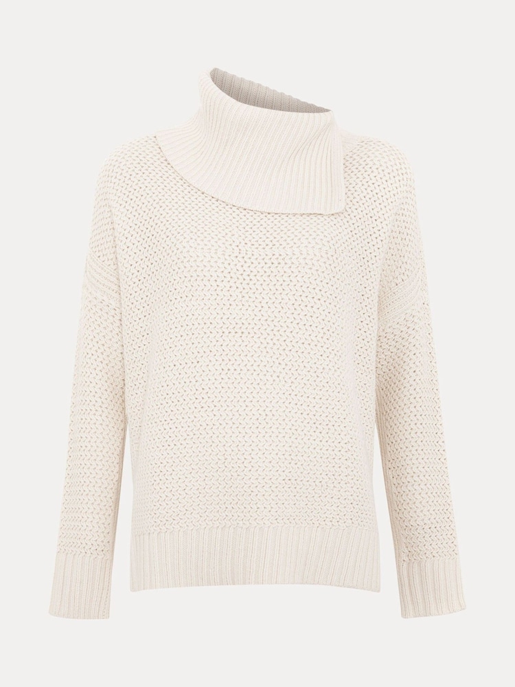 Phase Eight White Jean Textured Cotton Jumper - Image 7 of 7