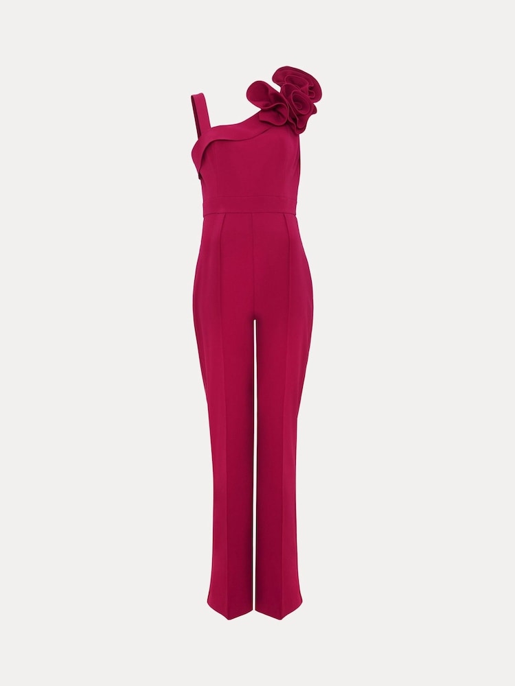 Phase Eight Pink Roxana Ruffle One shoulder Jumpsuit - Image 7 of 7