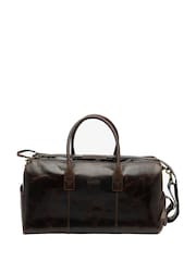 Loake Large Leather Overnight Black Bag - Image 1 of 2