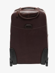 Loake Leather Wheeled Brown Suitcase - Image 2 of 5