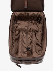 Loake Leather Wheeled Brown Suitcase - Image 5 of 5