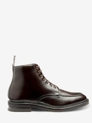 Loake Handpainted Calf Leather Apron Front Brown Boots - Image 1 of 4