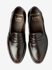 Rjavi usnjeni mokasini z gumijastim podplatom Loake Saddle Trim - Slika 3 iz 3