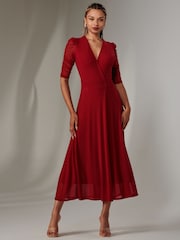 Jolie Moi Zeena Plain Wrap Mesh платье макси - Image 1 of 6