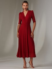 Jolie Moi Zeena Plain Wrap Mesh платье макси - Image 6 of 6