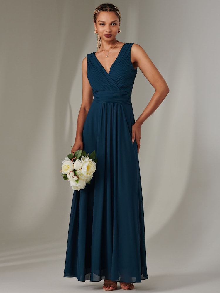 Grün - Jolie Moi Cora Ärmelloses Chiffon-Maxikleid - Bild 6 von 6 Grün - Jolie Moi Cora Ärmelloses Chiffon-Maxikleid - Bild 6 von 6