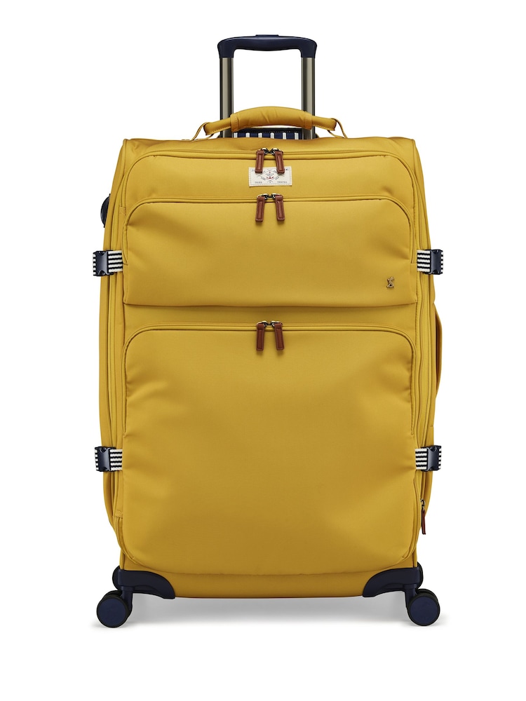 Joules Yellow Coast Large 4W Trolley Case - Image 1 of 5