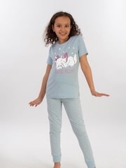 Brands In Blue Girls Disney Aristocats Marie Good Night Stars 100% Cotton Pyjamas - Image 2 of 4