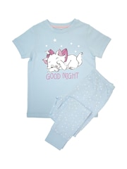 Brands In Blue Girls Disney Aristocats Marie Good Night Stars 100% Cotton Pyjamas - Image 3 of 4