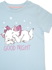 Brands In Blue Girls Disney Aristocats Marie Good Night Stars 100% Cotton Pyjamas - Image 4 of 4