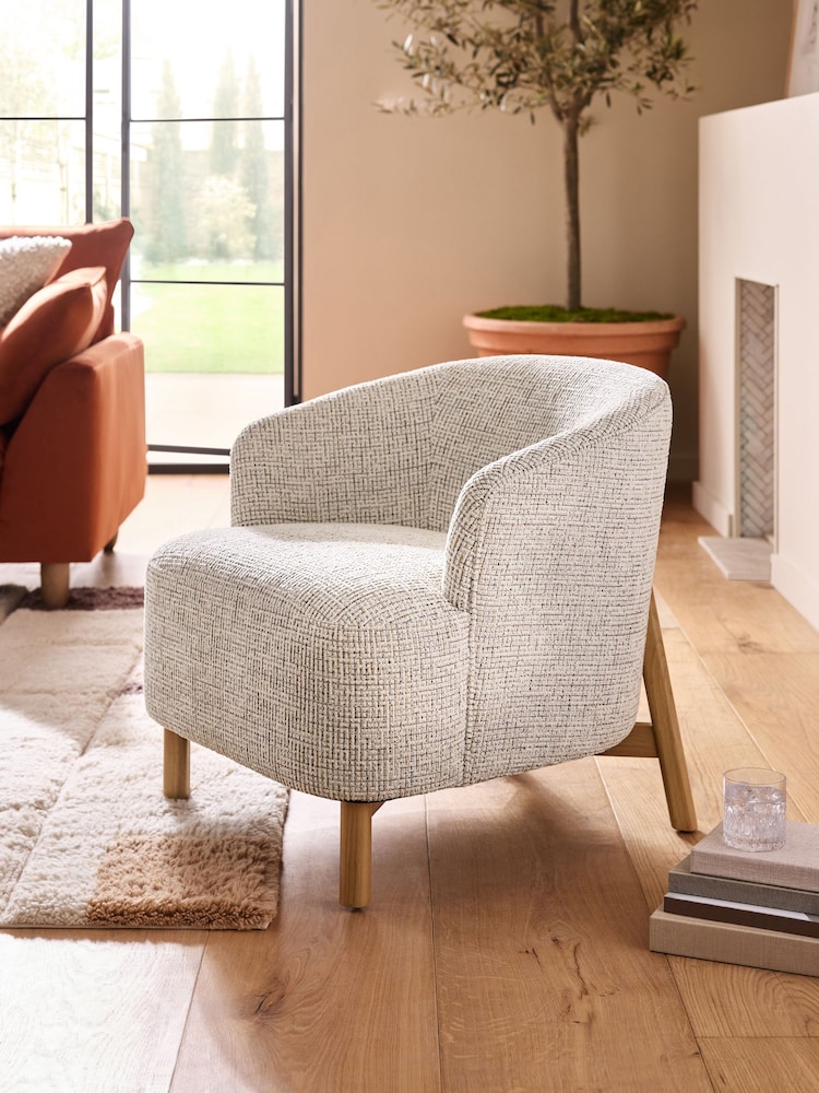 Chunky Texture Multi Alma Accent Chair - Image 1 of 9 Chunky Texture Multi Alma Accent Chair - Image 1 of 9