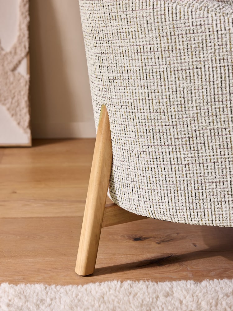 Chunky Texture Multi Alma Accent Chair - Image 2 of 9 Chunky Texture Multi Alma Accent Chair - Image 2 of 9
