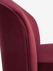 Soft Velvet Cranberry Hattie Swivel Accent Chair - Image 8 of 10