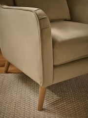 Soft Velvet Camel Pendry Grande Highback Armchair - Image 2 of 9