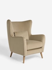 Soft Velvet Camel Pendry Grande Highback Armchair - Image 4 of 9