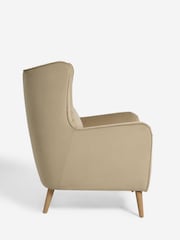 Soft Velvet Camel Pendry Grande Highback Armchair - Image 5 of 9
