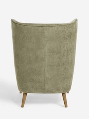 Costwold Chenille Dark Green Pendry Grande Highback Armchair - Image 6 of 10