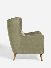 Costwold Chenille Dark Green Pendry Grande Highback Armchair - Image 7 of 10