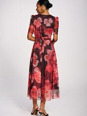 Jolie Moi Double Layer Printed Mesh Maxi Dress - 6的图像2｝
