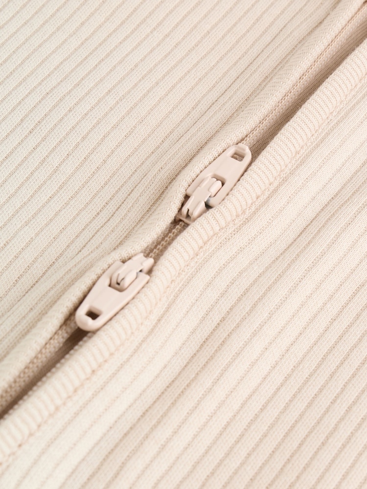 Beige Baby Two Way Zip Sleepsuits 3 Pack (0-2yrs) - Image 10 of 13