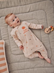 Ecru Baby My First Halloween Two Way Zip Footless Sleepsuit (0-18mths) - Image 2 of 10