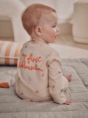 Ecru Baby My First Halloween Two Way Zip Footless Sleepsuit (0-18mths) - Image 4 of 10