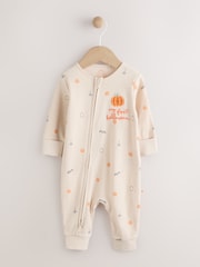Ecru Baby My First Halloween Two Way Zip Footless Sleepsuit (0-18mths) - Image 5 of 10
