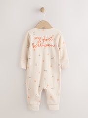 Ecru Baby My First Halloween Two Way Zip Footless Sleepsuit (0-18mths) - Image 6 of 10