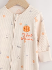 Ecru Baby My First Halloween Two Way Zip Footless Sleepsuit (0-18mths) - Image 7 of 10