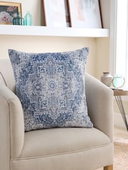 Origin Rug Collection. Blue Washable Garda Cushion - Image 1 of 4