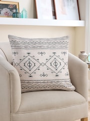 Origin Rug Collection. White Washable Nomad Cushion - Image 1 of 4