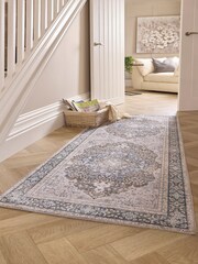 Origin Rug Collection. Cream Washable Oakham Runner - Image 1 of 5