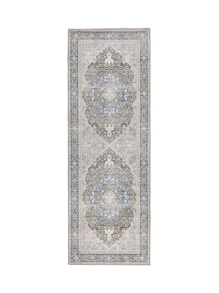 Origin Rug Collection. Cream Washable Oakham Runner - Image 2 of 5