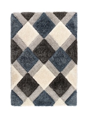 Origin Rug Collection. Blue 3D GEO Shaggy Rug - Image 4 of 4