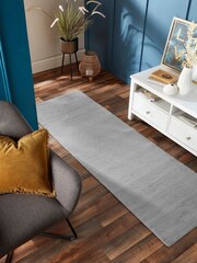 Origin Rug Collection. Cream Washable Faux Fur Runner - Image 1 of 5