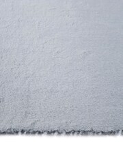 Origin Rug Collection. Cream Washable Faux Fur Runner - Image 3 of 5