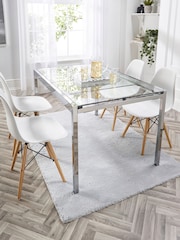 Origin Rug Collection. Grey Washable Faux Fur Rug - Image 1 of 5