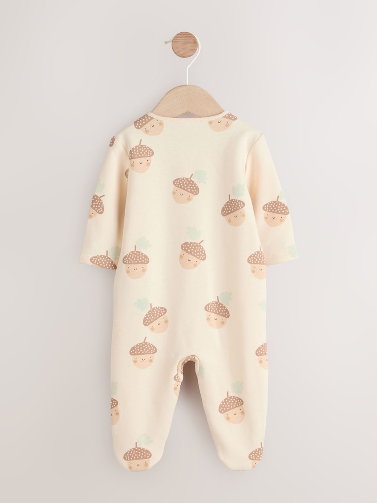 Neutral Baby Two Way Zip Fleece Lined Sleepsuit - Image 2 of 6 Neutral Baby Two Way Zip Fleece Lined Sleepsuit - Image 2 of 6