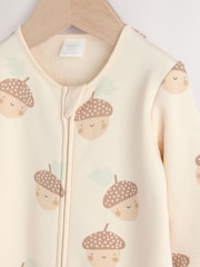 Neutral Baby Two Way Zip Fleece Lined Sleepsuit - Image 3 of 6