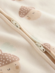 Neutral Baby Two Way Zip Fleece Lined Sleepsuit - Image 4 of 6