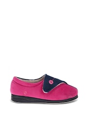 Pavers Navy Raspberry Wide Fit Wide Fit Antibacterial Slippers - Image 1 of 6