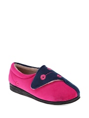 Pavers Navy Raspberry Wide Fit Wide Fit Antibacterial Slippers - Image 3 of 6