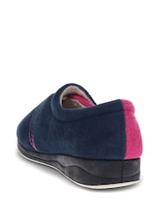 Pavers Navy Raspberry Wide Fit Wide Fit Antibacterial Slippers - Image 4 of 6