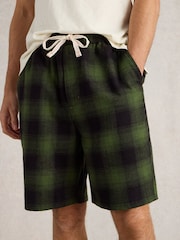 White Stuff Green 100% Cotton Moorland Flannel Pyjamas Shorts - Image 2 of 4