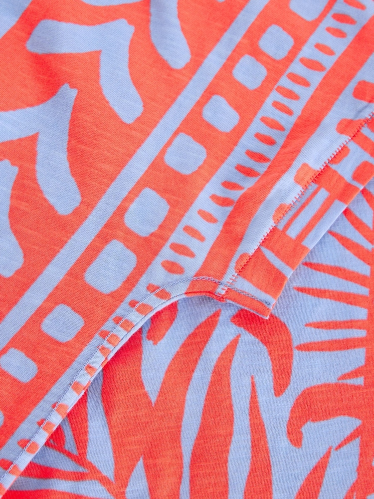 White Stuff Red/Blue Nelly Notch Neck T-Shirt - Image 6 of 6